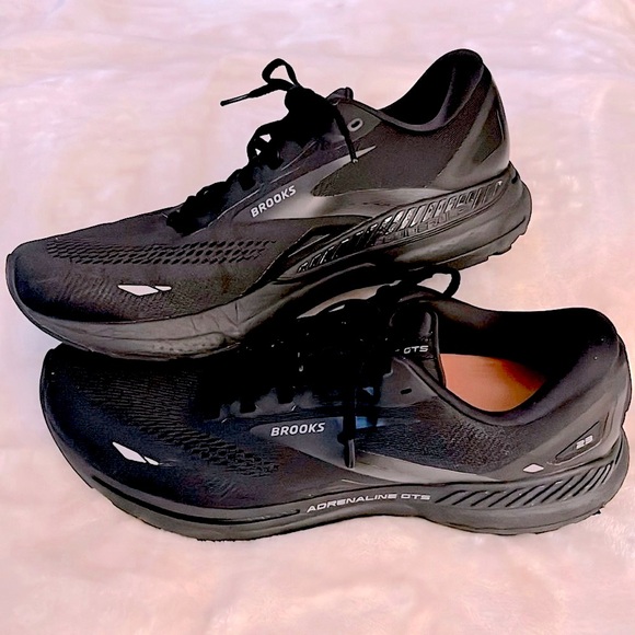 BROOKS 👟 BLACK GTS22 CUSHIONED ADRENALINE ATHLETIC SHOE SNEAKER Men’s 13 D Width - Picture 4 of 14